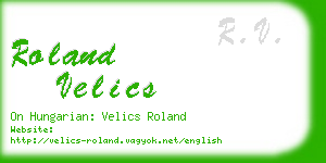 roland velics business card